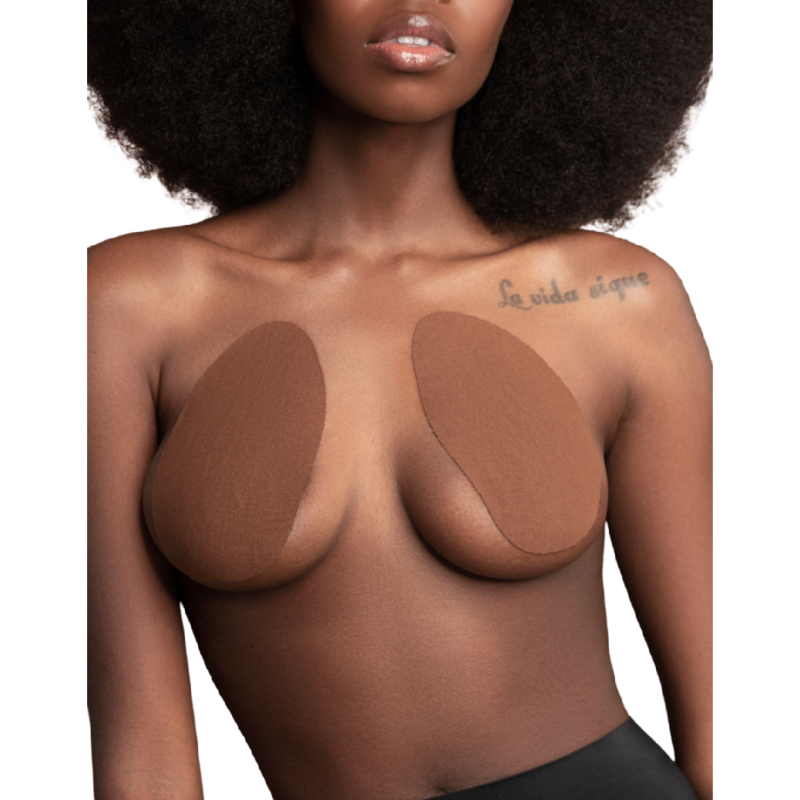 BYE-BRA - BREASTS ENHANCER + 3 PAIRS OF SATIN BROWN CUP F/H - NOCTURNA DESIRES