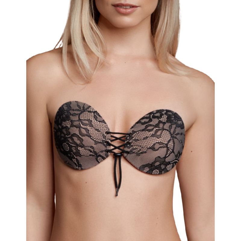 BYE-BRA - BRA ADHESIVE INTERLACED & EMBROIDERY CUP D - NOCTURNA DESIRES