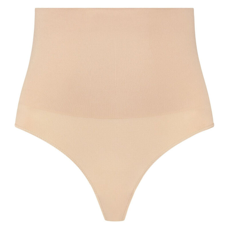 BYE-BRA - THONG STYLE SEAMLESS GIRDLE BEIGE SIZE S - NOCTURNA DESIRES