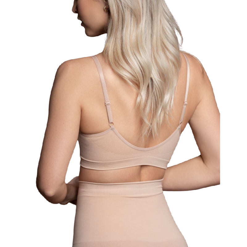 BYE-BRA - MEDIUM CONTROL BRA SEAMLESS BEIGE SIZE M - NOCTURNA DESIRES