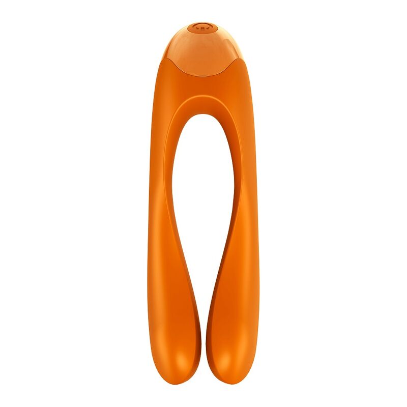 SATISFYER - CANDY CANE FINGER VIBRATOR ORANGE - NOCTURNA DESIRES