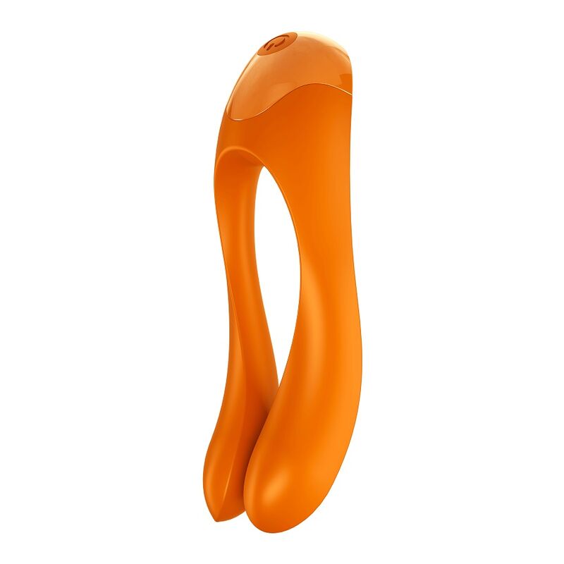 SATISFYER - CANDY CANE FINGER VIBRATOR ORANGE - NOCTURNA DESIRES