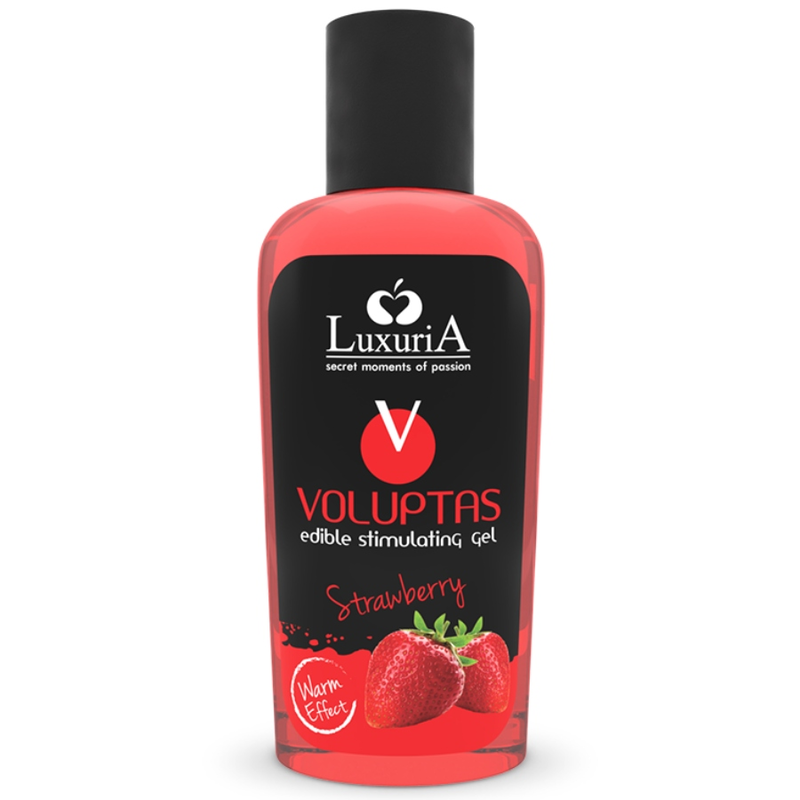 INTIMATELINE LUXURIA - VOLUPTAS EDIBLE MASSAGE GEL WARMING EFFECT - STRAWBERRY 100 ML - NOCTURNA DESIRES