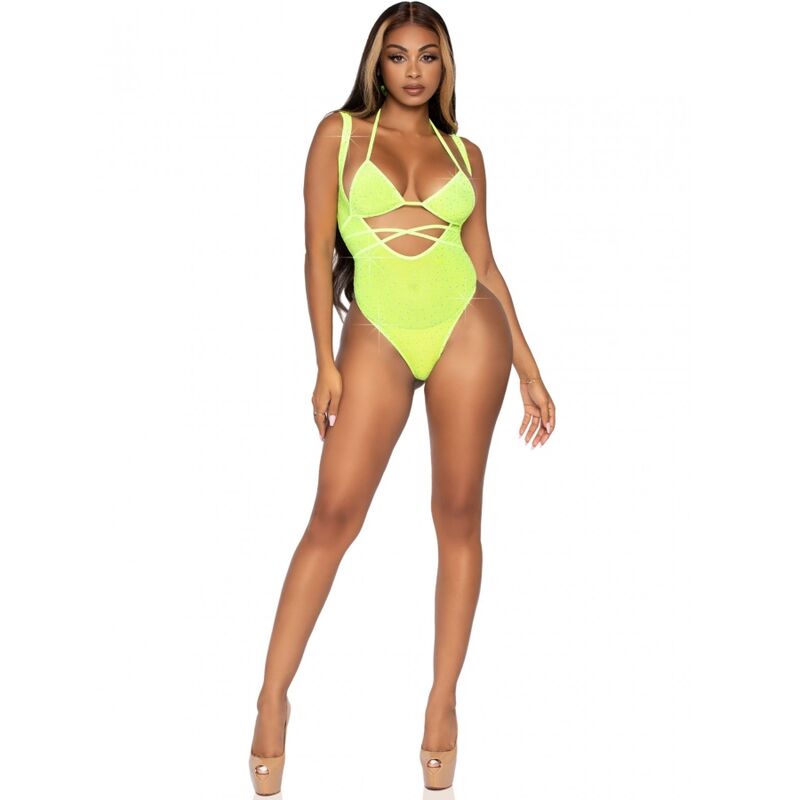 LEG AVENUE - BIKINI TOP AND BODYSUIT ONE SIZE - NOCTURNA DESIRES