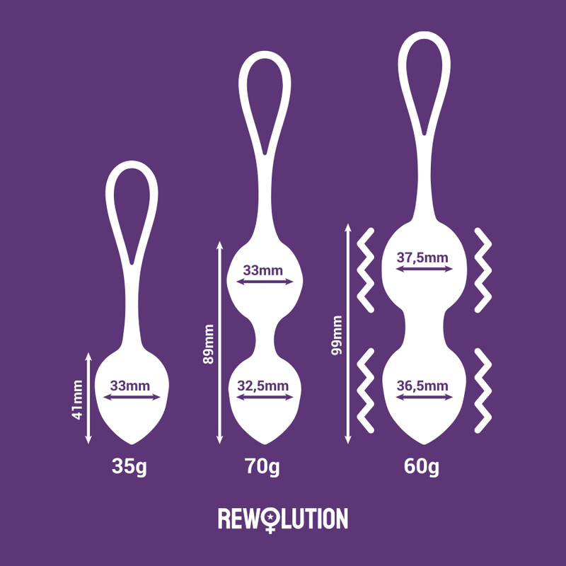 REWOLUTION - REWOBEADS VIBRATING BALLS REMOTE CONTROL WITH WATCHME TECHNOLOGY - NOCTURNA DESIRES