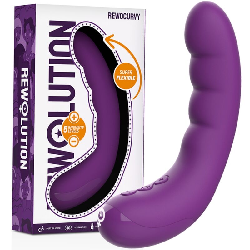 REWOLUTION - REWOCURVY RECHARGEABLE FLEXIBLE VIBRATOR - NOCTURNA DESIRES