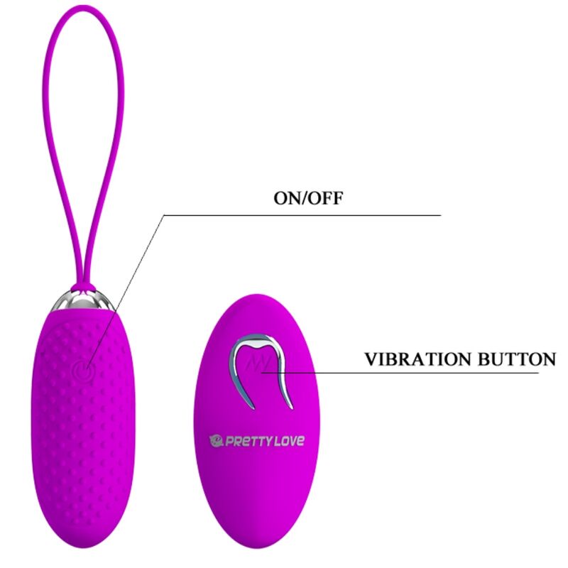 PRETTY LOVE - JOANNA VIBRATING EGG REMOTE CONTROL 12 MODES - NOCTURNA DESIRES