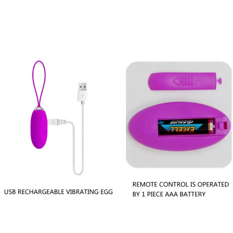 PRETTY LOVE - JOANNA VIBRATING EGG REMOTE CONTROL 12 MODES - NOCTURNA DESIRES
