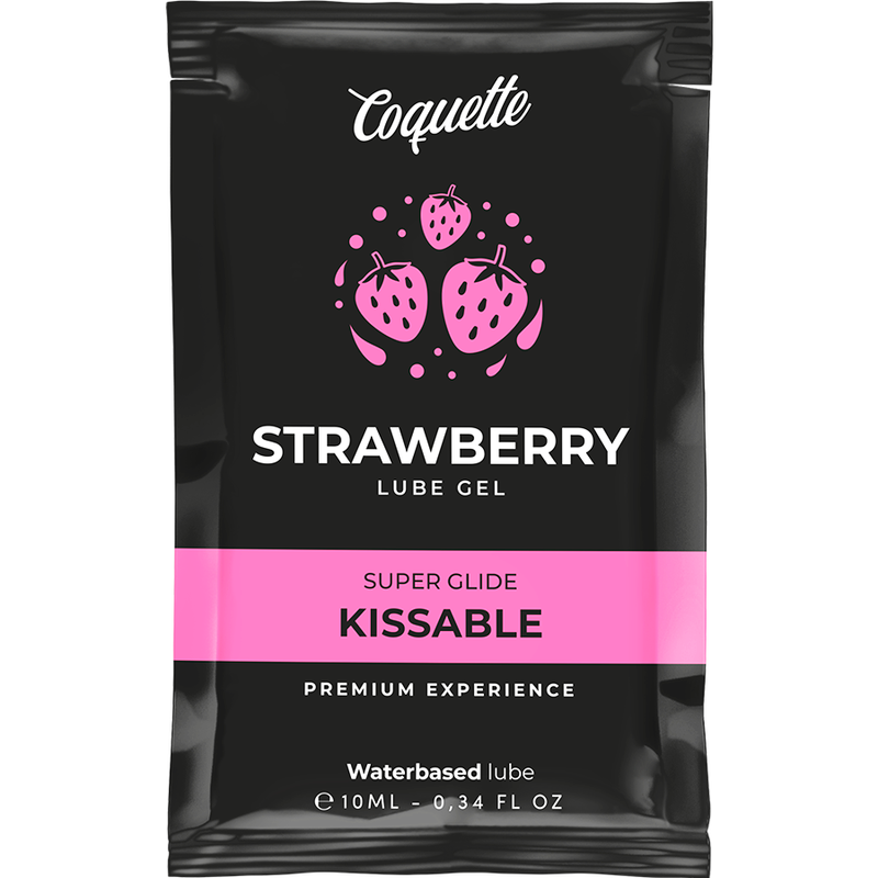 COQUETTE CHIC DESIRE - STRAWBERRY WATER BASED KISSABLE LUBRICANT POCKET 10 ML - NOCTURNA DESIRES