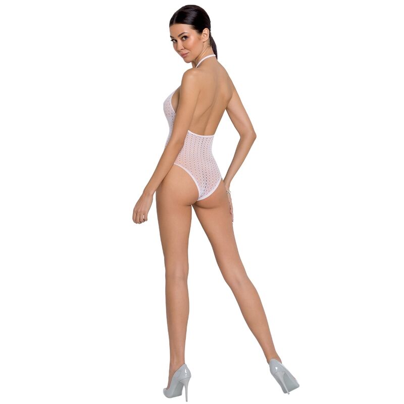 PASSION - WOMAN BS088 WHITE BODYSTOCKING ONE SIZE - NOCTURNA DESIRES
