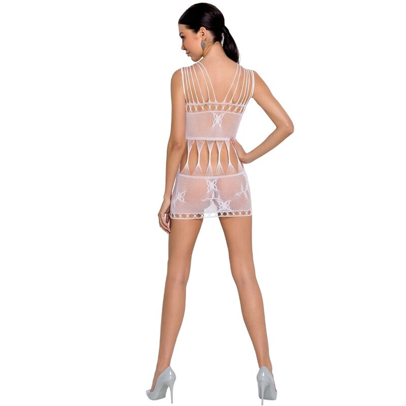 PASSION - WOMAN BS090 WHITE BODYSTOCKING ONE SIZE - NOCTURNA DESIRES