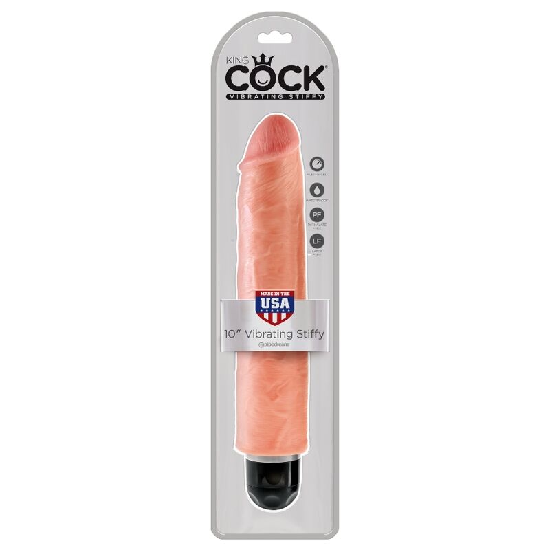 KING COCK - 25.4 CM VIBRATING STIFFY FLESH KING COCK NOCTURNA DESIRES