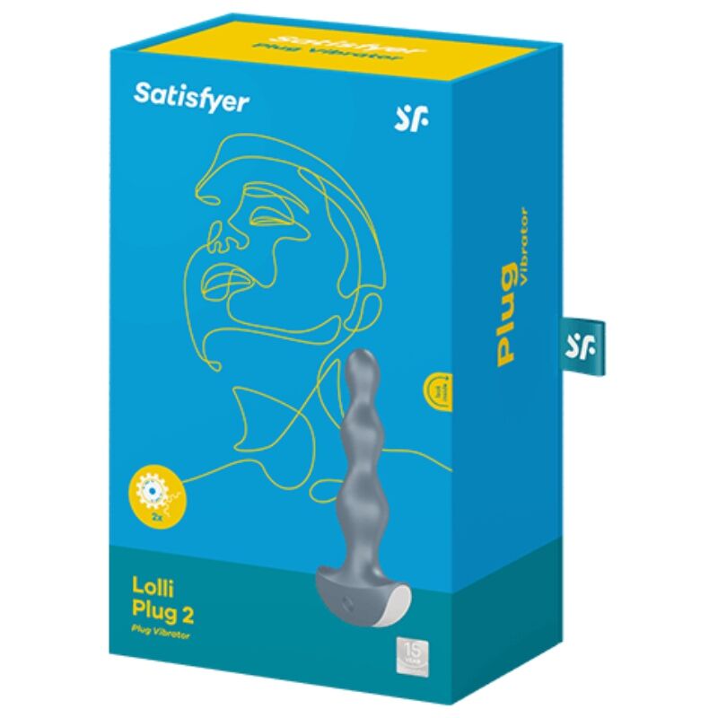 SATISFYER - LOLLI PLUG 2 PLUG VIBRATOR GREY - NOCTURNA DESIRES