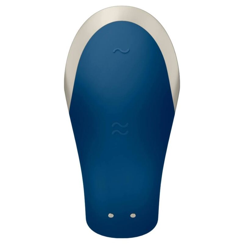 SATISFYER - DOUBLE LOVE LUXURY PARTNER VIBRATOR BLUE - NOCTURNA DESIRES