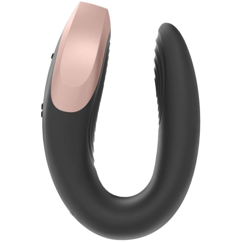 SATISFYER - DOUBLE LOVE LUXURY PARTNER VIBRATOR BLACK - NOCTURNA DESIRES