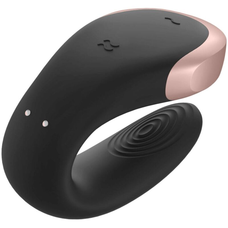 SATISFYER - DOUBLE LOVE LUXURY PARTNER VIBRATOR BLACK - NOCTURNA DESIRES