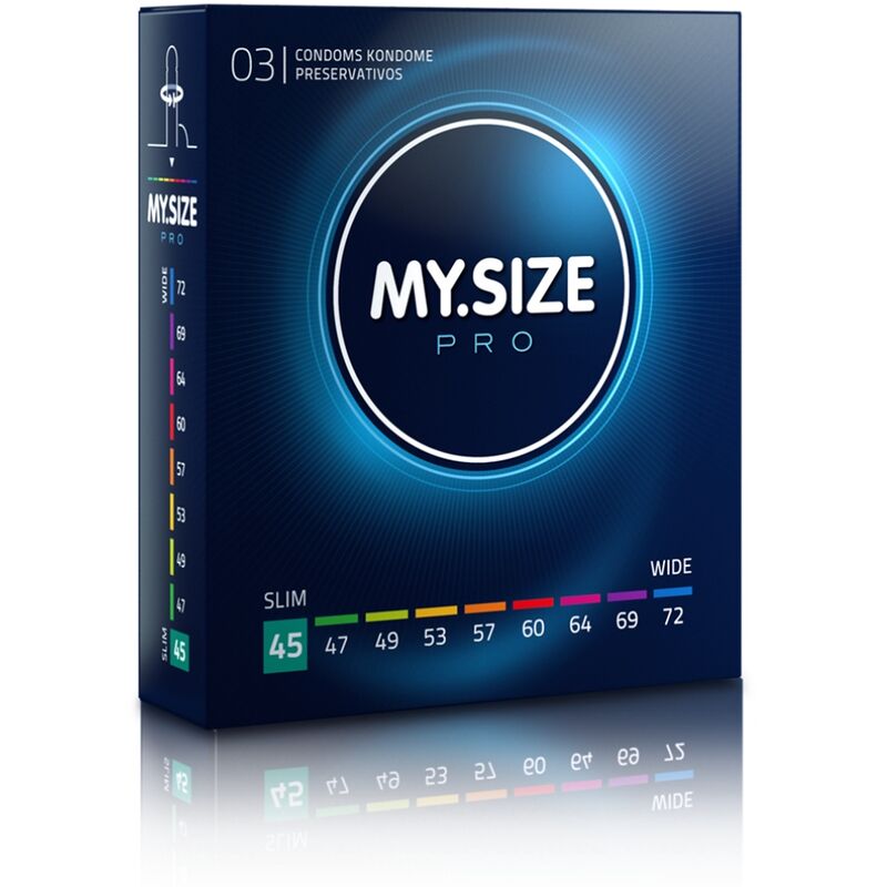 MY SIZE - PRO CONDOMS 45 MM 3 UNITS - NOCTURNA DESIRES