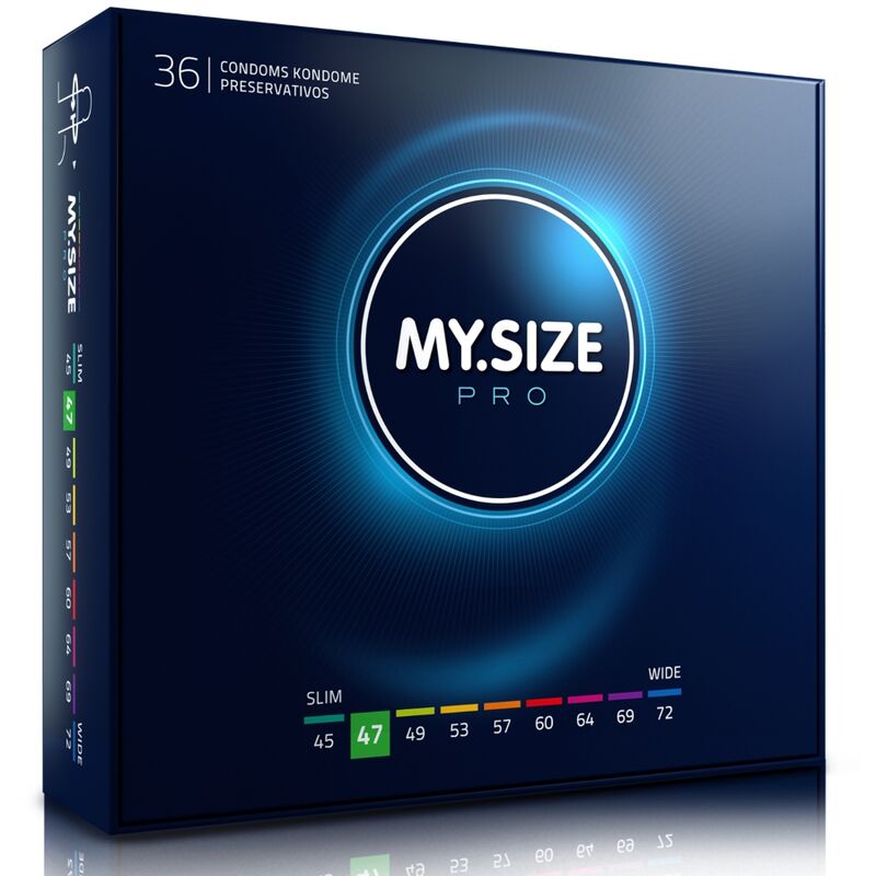 MY SIZE - PRO CONDOMS 47 MM 36 UNITS - NOCTURNA DESIRES