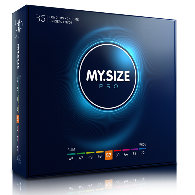 MY SIZE - PRO CONDOMS 57 MM 36 UNITS - NOCTURNA DESIRES