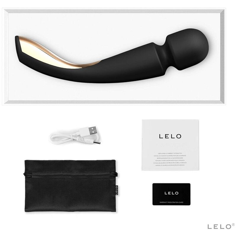 LELO - SMART MEDIUM WAND 2 BLACK MASSAGER - NOCTURNA DESIRES
