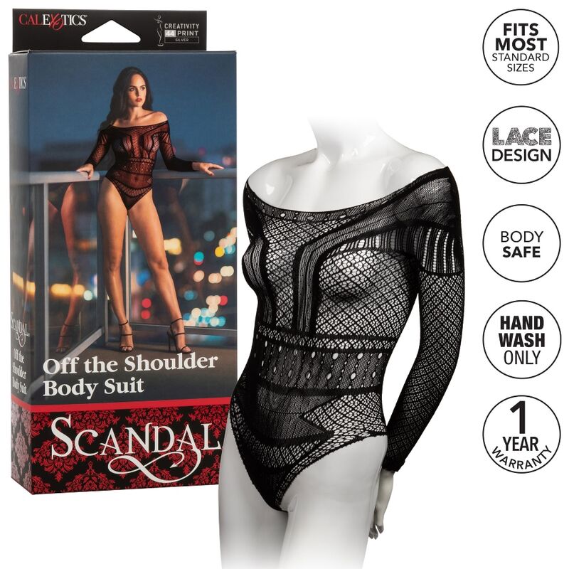CALEXOTICS - SCANDAL SHOULDER BODY SUIT ONE SIZE - NOCTURNA DESIRES