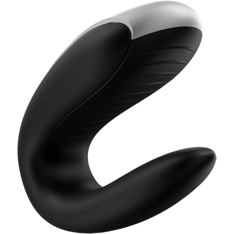 SATISFYER - DOUBLE FUN PARTNER VIBRATOR BLACK - NOCTURNA DESIRES