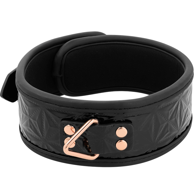 BEGME - BLACK EDITION PREMIUM VEGAN LEATHER COLLAR WITH NEOPRENE LINING - NOCTURNA DESIRES