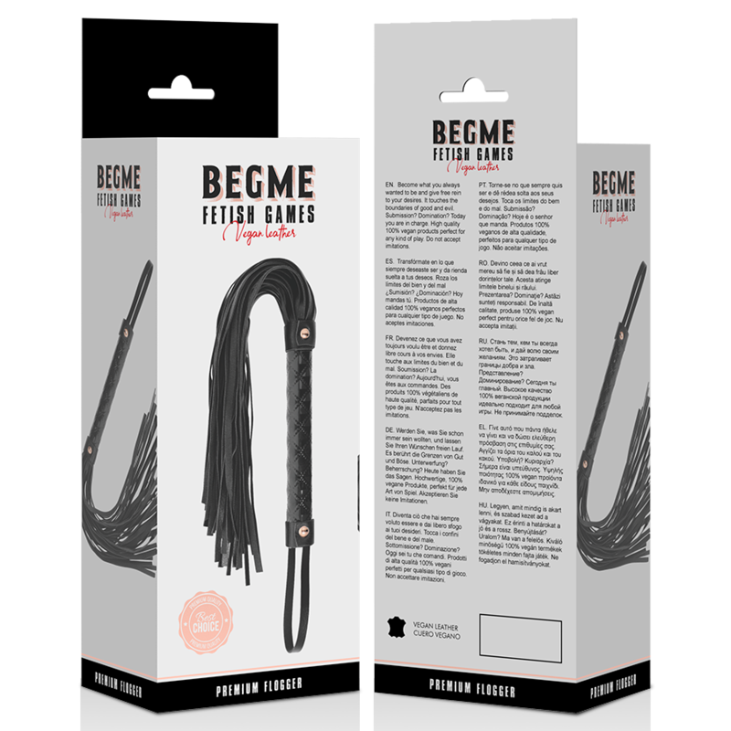 BEGME - BLACK EDITION VEGAN LEATHER FLOGGER - NOCTURNA DESIRES