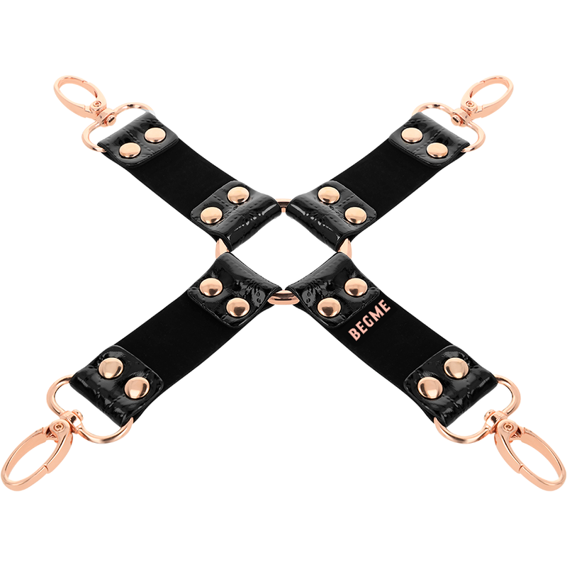 BEGME - BLACK EDITION VEGAN LEATHER HOG TIE - NOCTURNA DESIRES