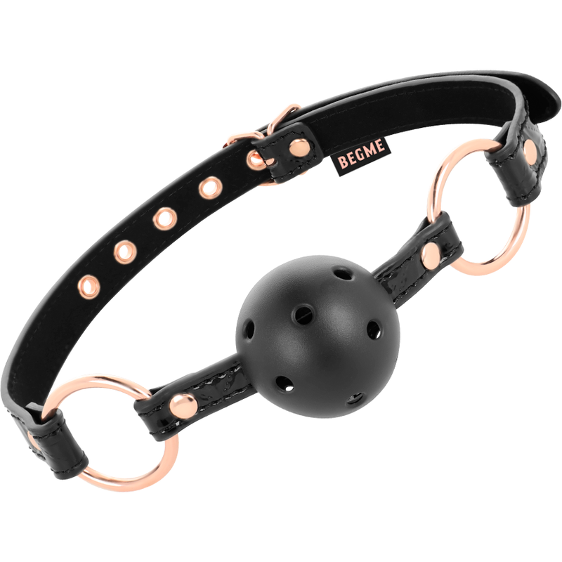 BEGME - BLACK EDITION BALL GAG VEGAN LEATHER - NOCTURNA DESIRES