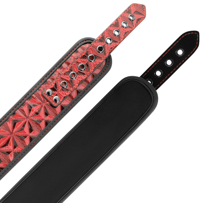 BEGME - RED EDITION COLLAR WITH NIPPLE CLAMPS WITH NEOPRENE LINING - NOCTURNA DESIRES