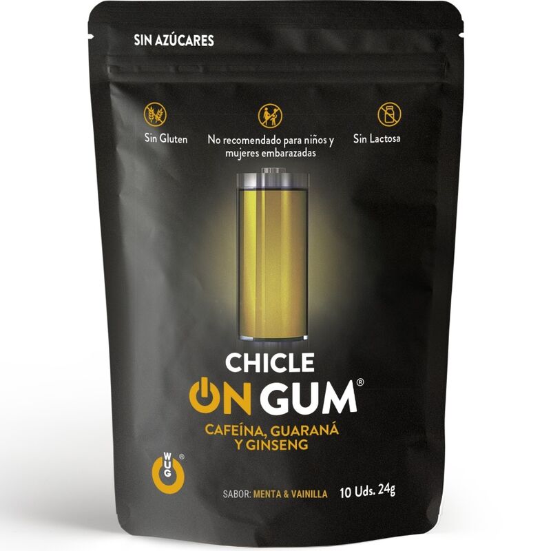 WUG GUM - ON CAFFEINE, GINSENG AND GUARANA GUM 10 UNITS - NOCTURNA DESIRES