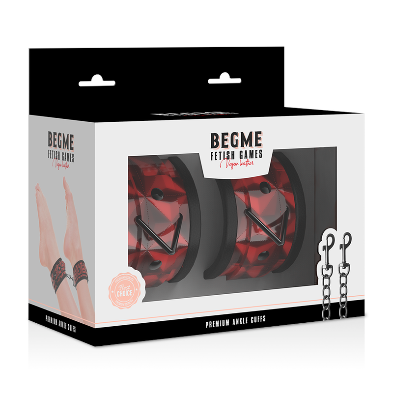 BEGME - RED EDITION PREMIUM ANKLE CUFFS WITH NEOPRENE LINING - NOCTURNA DESIRES