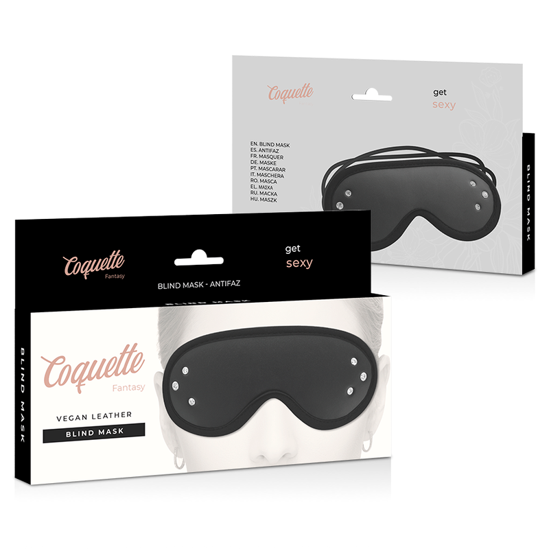 COQUETTE CHIC DESIRE - FANTASY VEGAN LEATHER BLIND MASK WITH NEOPRENE LINING - NOCTURNA DESIRES