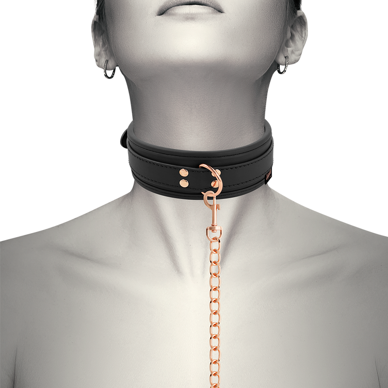 COQUETTE CHIC DESIRE - FANTASY VEGAN LEATHER COLLAR WITH NEOPRENE LINING - NOCTURNA DESIRES