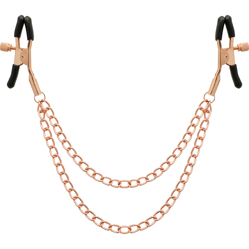COQUETTE CHIC DESIRE - FANTASY METAL NIPPLE CLIPS WITH CHAIN - NOCTURNA DESIRES