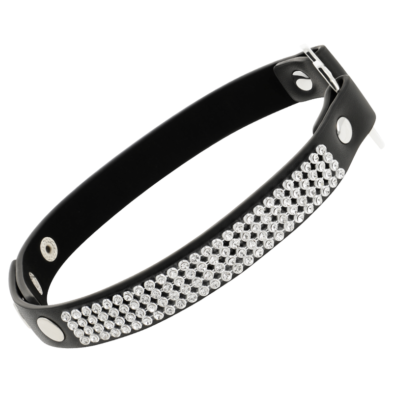 COQUETTE CHIC DESIRE - VEGAN LEATHER CHOKER WITH HEART - NOCTURNA DESIRES