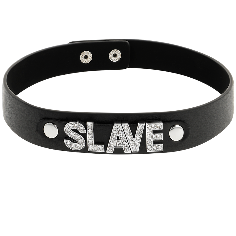 COQUETTE CHIC DESIRE - SLAVE VEGAN LEATHER CHOKER - NOCTURNA DESIRES
