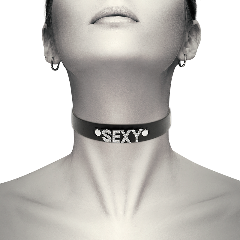 COQUETTE CHIC DESIRE - SEXY VEGAN LEATHER CHOKER - NOCTURNA DESIRES