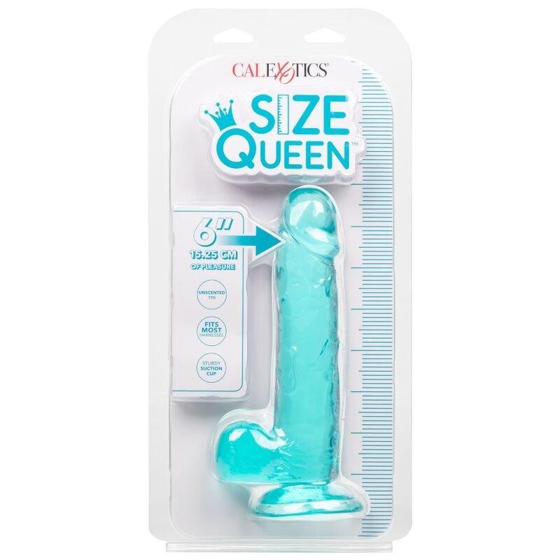 CALEXOTICS - SIZE QUEEN DILDO BLUE 15.3 CM - NOCTURNA DESIRES