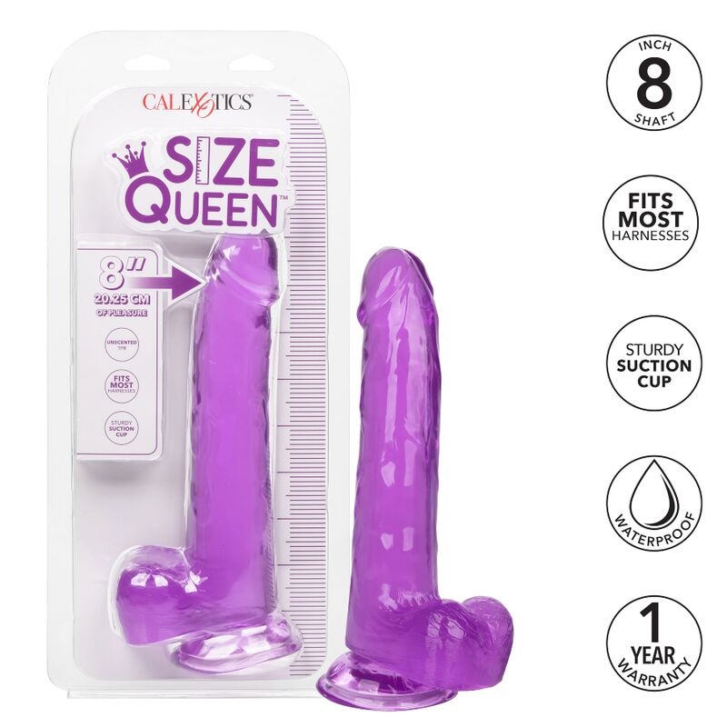 CALEXOTICS - SIZE QUEEN DILDO PURPLE 20.3 CM - NOCTURNA DESIRES