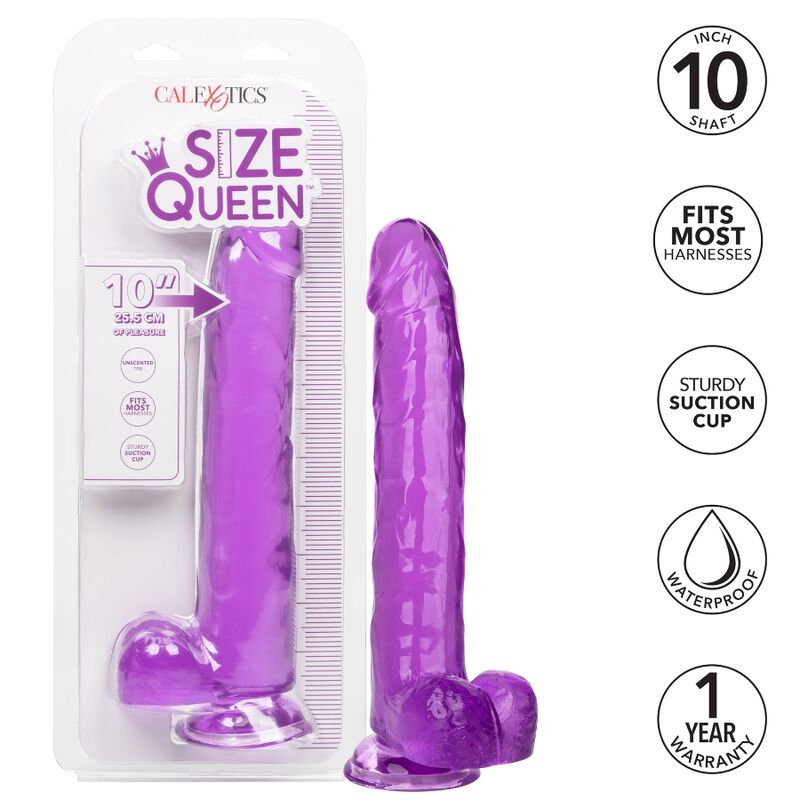 CALEXOTICS - SIZE QUEEN DILDO PURPLE 25.5 CM - NOCTURNA DESIRES