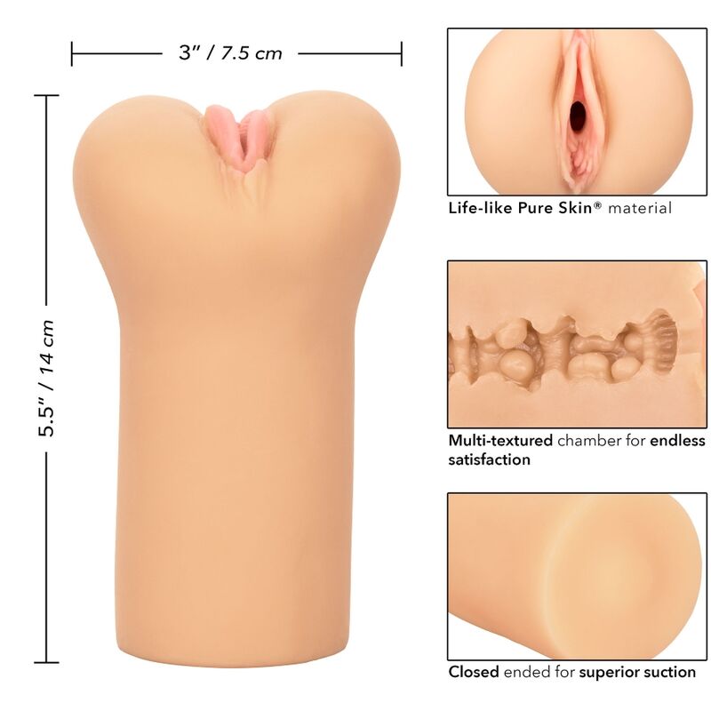 CALEXOTICS - BOUNDLESS VULVA STROKER LIGHT SKIN - NOCTURNA DESIRES