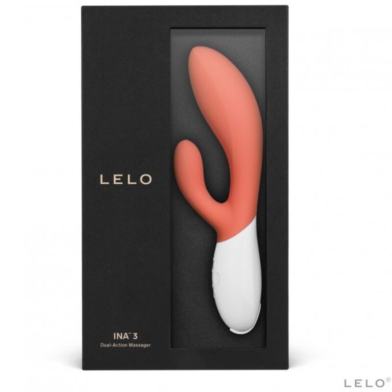 LELO - INA 3 LUXURY CORAL RABBIT VIBRATOR - NOCTURNA DESIRES