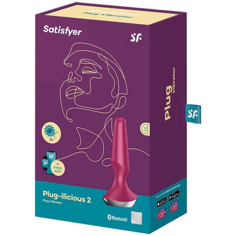 SATISFYER - PLUG ILICIOUS 2 PLUG VIBRATOR BERRY - NOCTURNA DESIRES