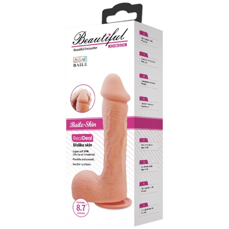 BAILE - JOHNSON REALISTIC SKIN DILDO 22 CM - NOCTURNA DESIRES