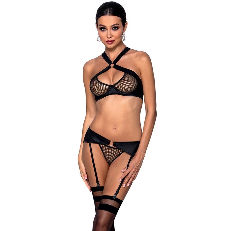 PASSION - AMANDA ECOLOGICAL LEATHER SET S/M - NOCTURNA DESIRES