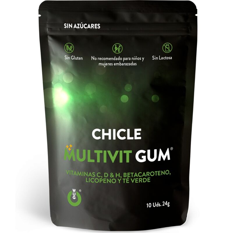 WUG GUM - MULTIVIT VITAMIN C, H, D, BETA-CAROTENE, LYCOPENE AND GREEN TEA 10 UNITS - NOCTURNA DESIRES