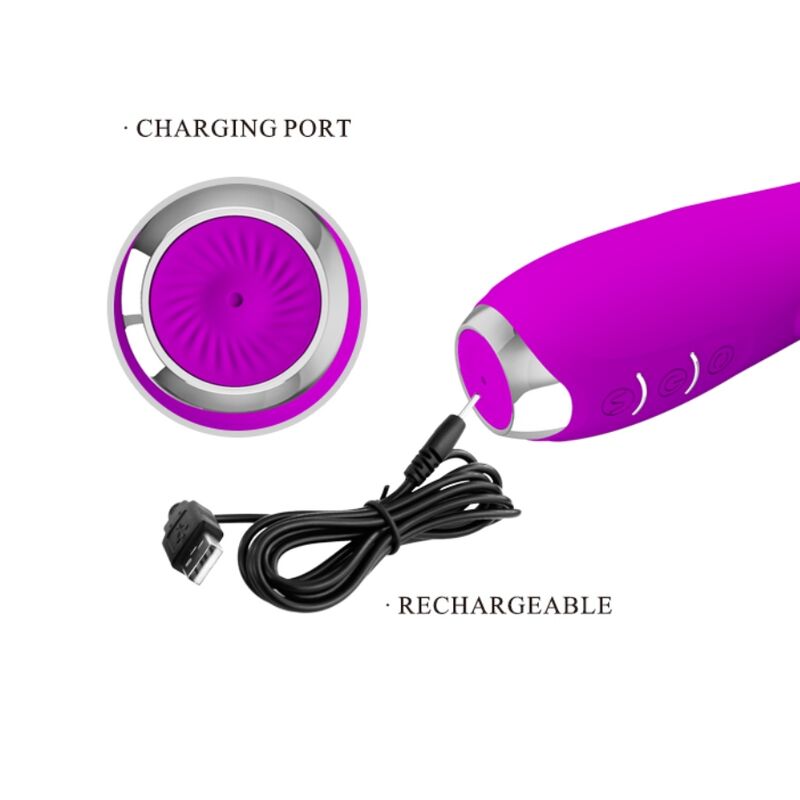 PRETTY LOVE - MOLLY VIBRATOR WITH RECHARGEABLE ROTATION - NOCTURNA DESIRES