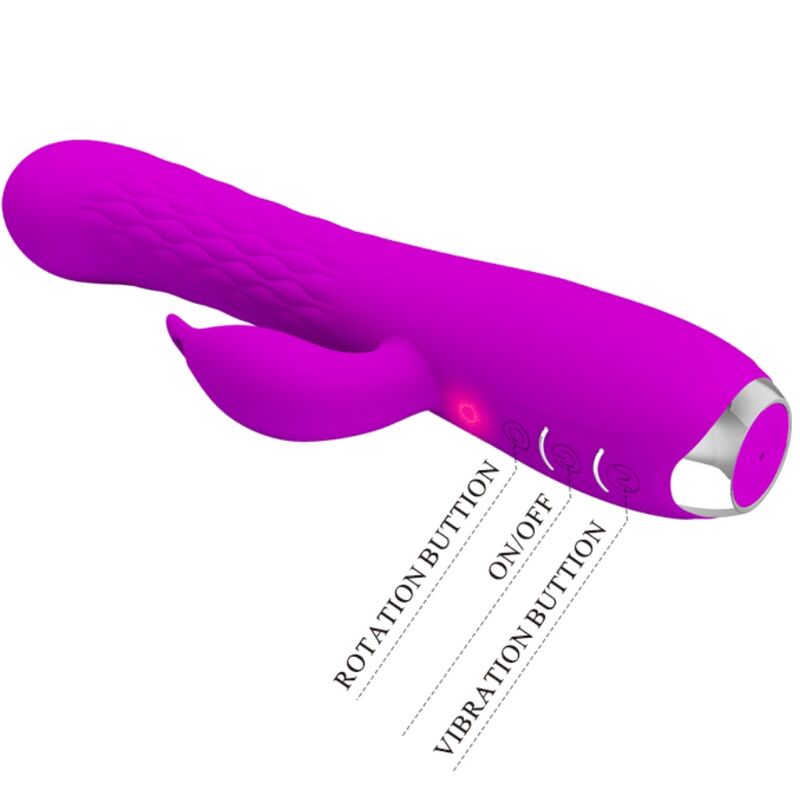 PRETTY LOVE - MOLLY VIBRATOR WITH RECHARGEABLE ROTATION - NOCTURNA DESIRES